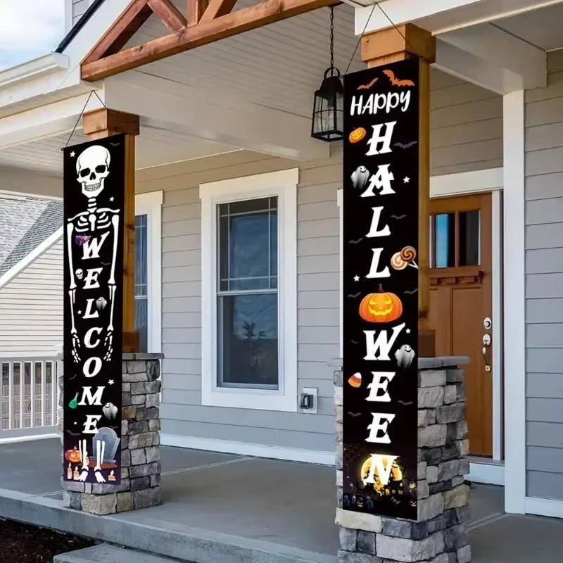 Halloween Party Promotion New Decorations Wall Mounted Custom Doors Banners Couplets Courtyard Stores Halloween Decorations