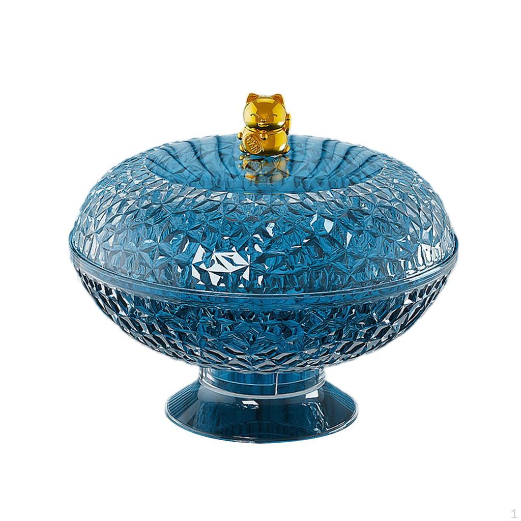 Countertop Fruit Bowl with Lid Basket Removable Holder, Plate for Party Wedding