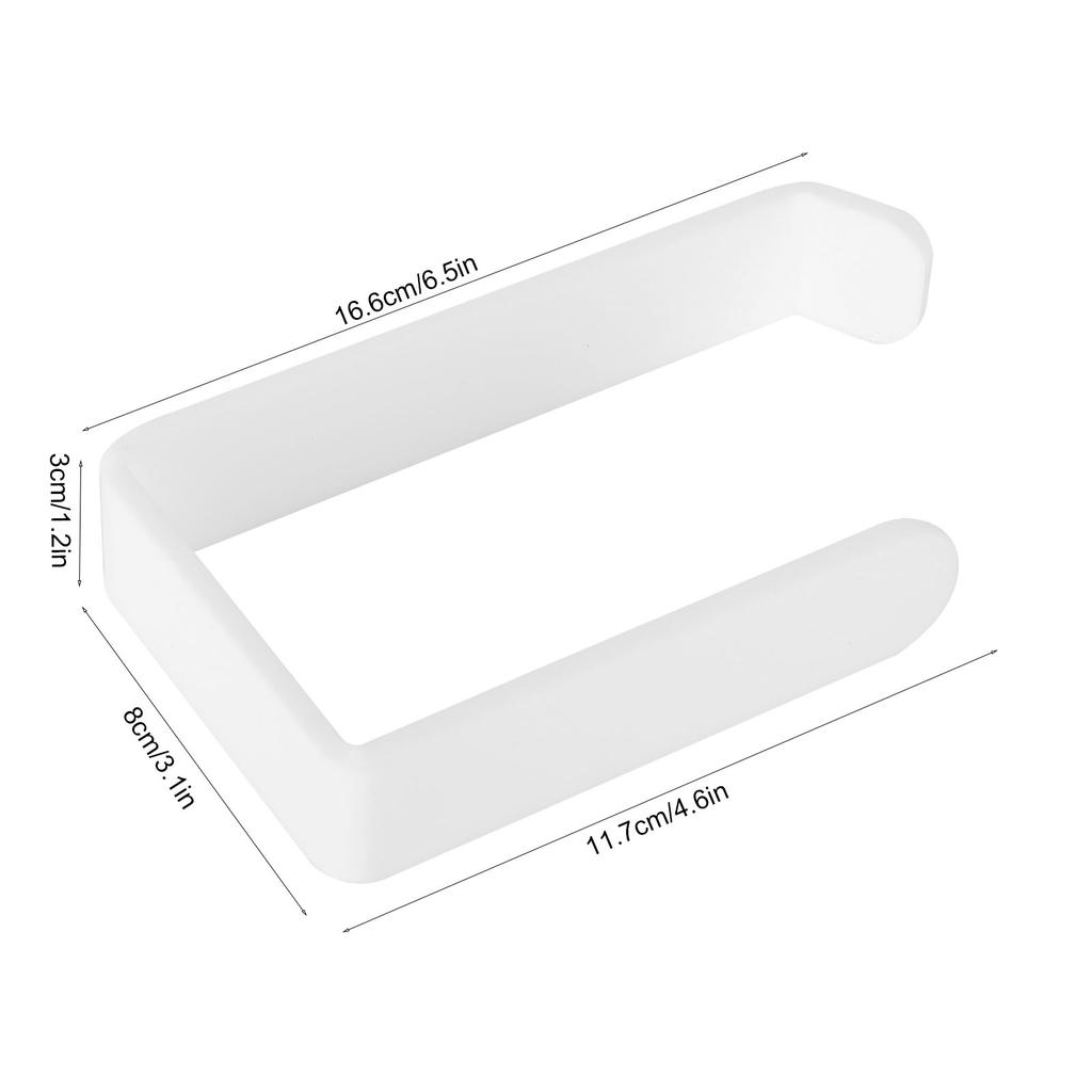 Tissue Holder Punch   Wall Mounted Acrylic Roll Paper Hanger for Bathroom Kitchen