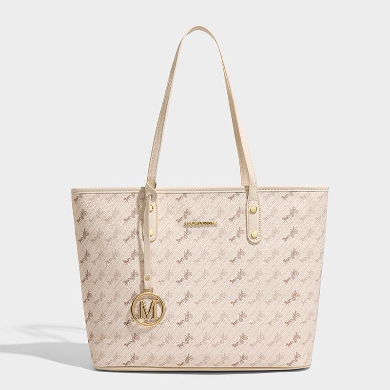 Büyük Kapasiteli Baskılı Tote Çanta İş Seyahati Omuz Koltuk Altı Çantası