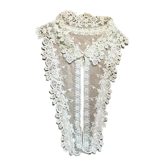 

Кружевной вырез Нежная вышивка Белый DIY вырез воротник швейный декор
