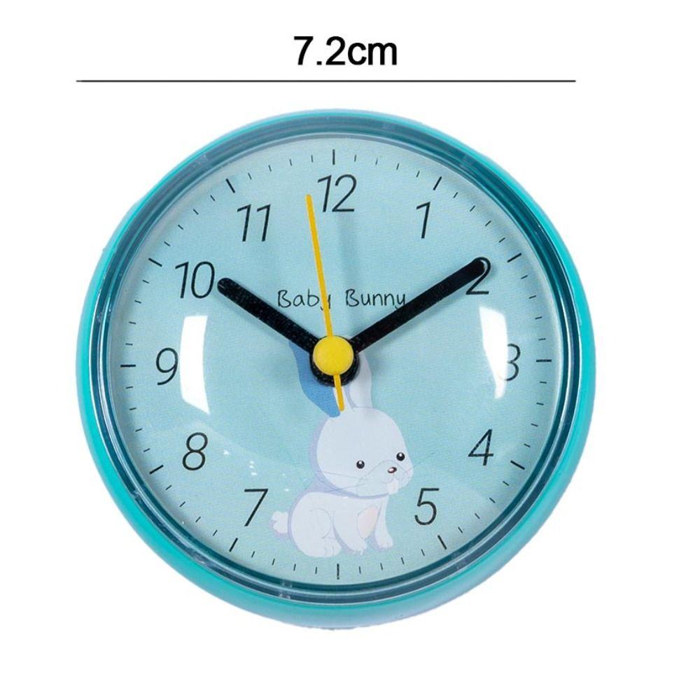 Mini Sucker Wall Clock Bathroom Anti-Fog Waterproof 7cm Kitchen Toilet Living Room Waterproof Small Quartz Table Sucker Clock