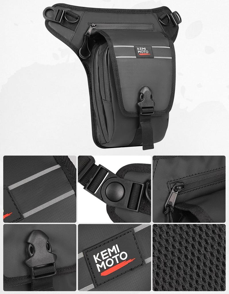 KEMIMOTO Bike Leg 2L Leg Hip Sorting Bike Waist Multifunctional Waist Water Adjustable For Bag, Capacity, Pouch, Bag, 3-chamber Structure, Built-in