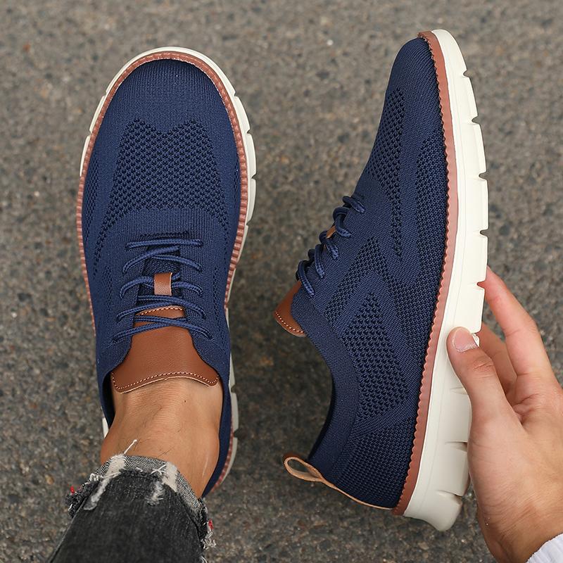 Pánské ležérní sportovní boty Pletená síťovina Prodyšné Trendy vzhled Ploché boty Venkovní Univerzální Street ležérní Protiskluzové boty
