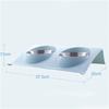 Pet Food Bowl Pet Dog Bowl Cat Bowl Stainless Steel Z Double Bowl Pink Blue Green