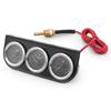 2inch Black Panel Water temp Fahrenheit/Celsius+Voltmeter+Oil press gauge PSI kg/cm² Mechanical Triple Gauge kit Yellow Light