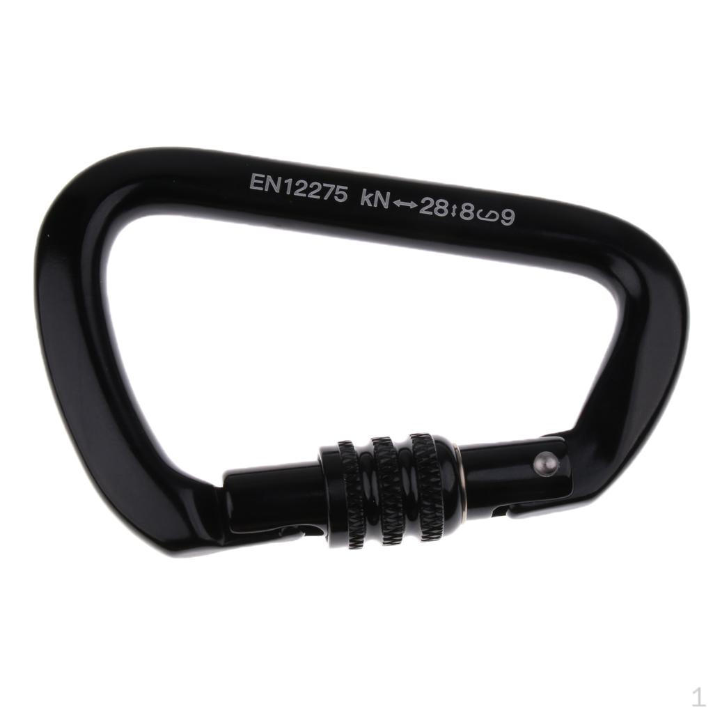 28KN Aluminum Outdoor Rock Climbing Hiking Screw Locking