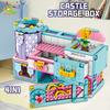 673PCS 4IN1 Castle Model Storage Box Building Blocks Sets Kids MOC City Construction Toys for Children Bricks Friend
