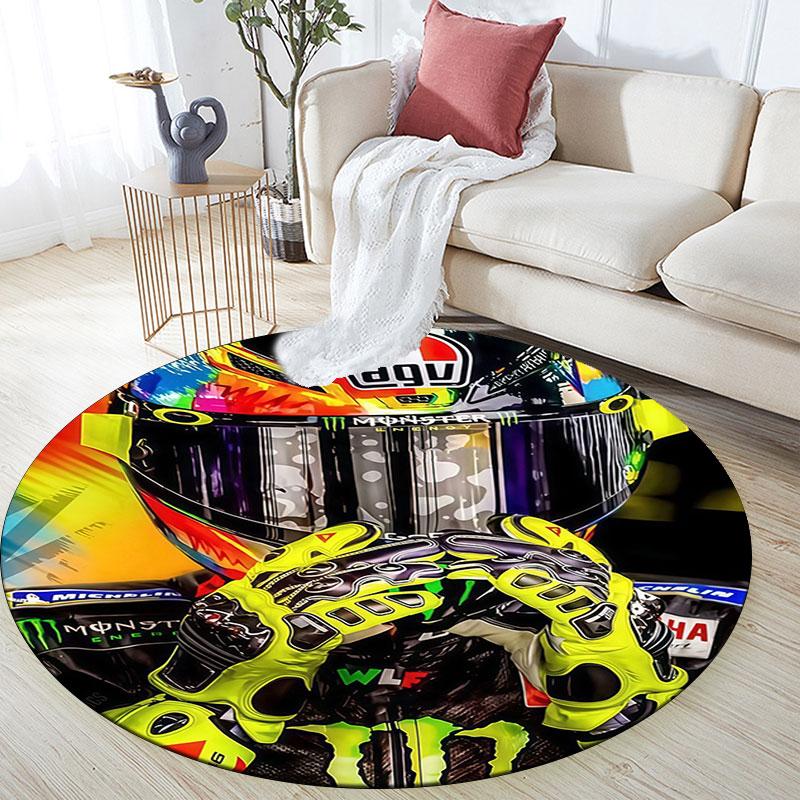 Valentino Pattern Round rug,Carpet Rug for Living Room Bedroom Playroom ,Non-slip Floor Mat,Holiday Gifts and Birthday Gifts.