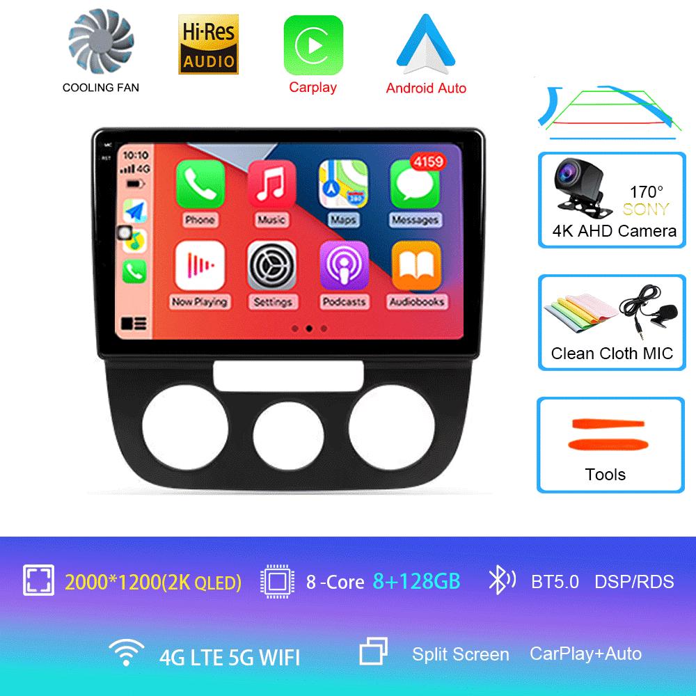Radio auto Android 14 Carplay Auto pentru Volkswagen Jetta 5 2005 2006 2007 2008 2009 2010 GPS Multimedia Player 4G Unitate principală stereo