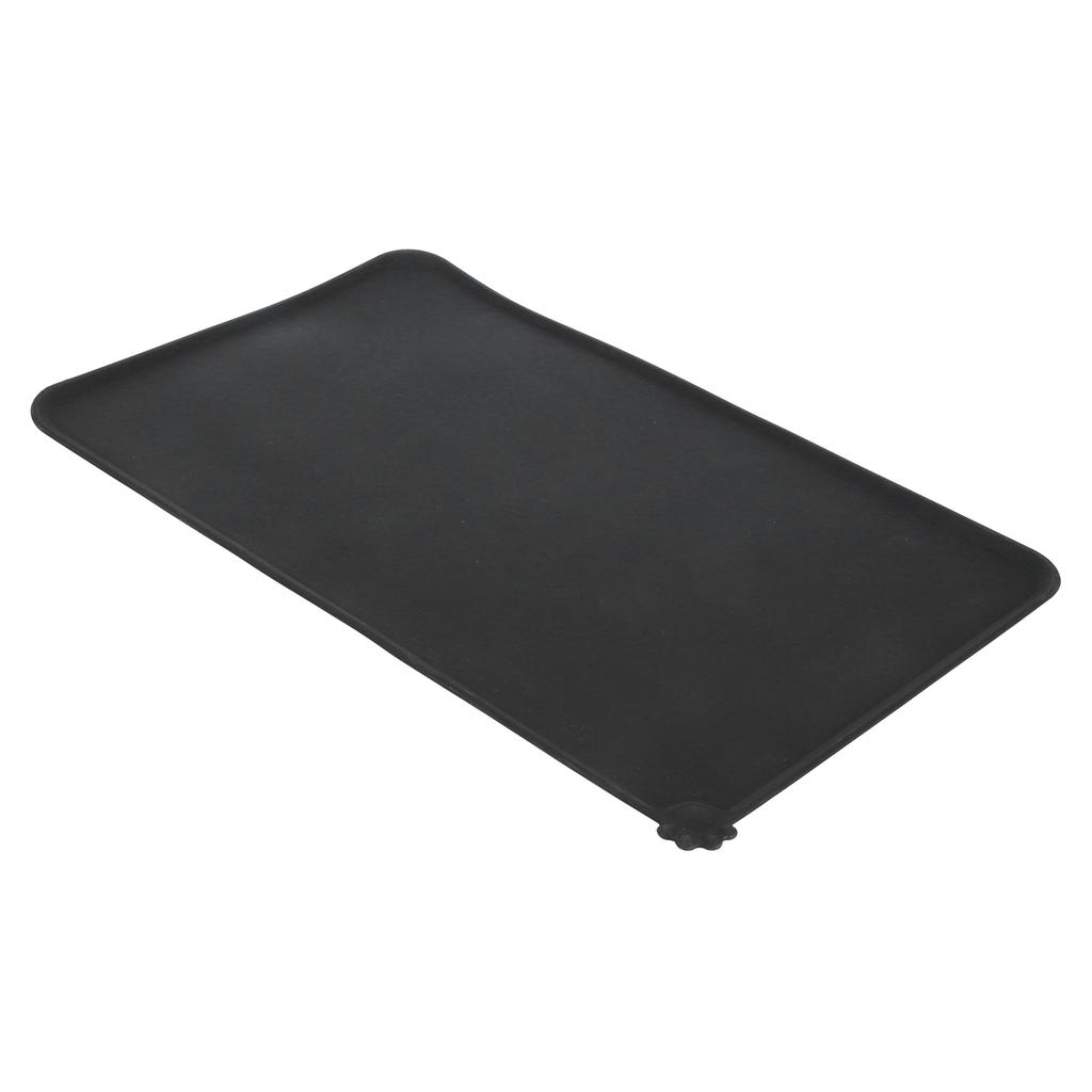 Food Grade Silicone Mat Durable Environmental Protection Cat Dog Food Mat for Pets CarBlack