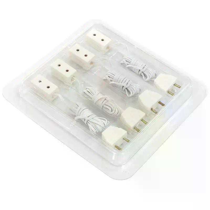 1/12 Dollhouse Mini Lighting Accessories 4Pcs Transformer Socket Wire Kit Model Home Decor Pretend Play Toys for Kids