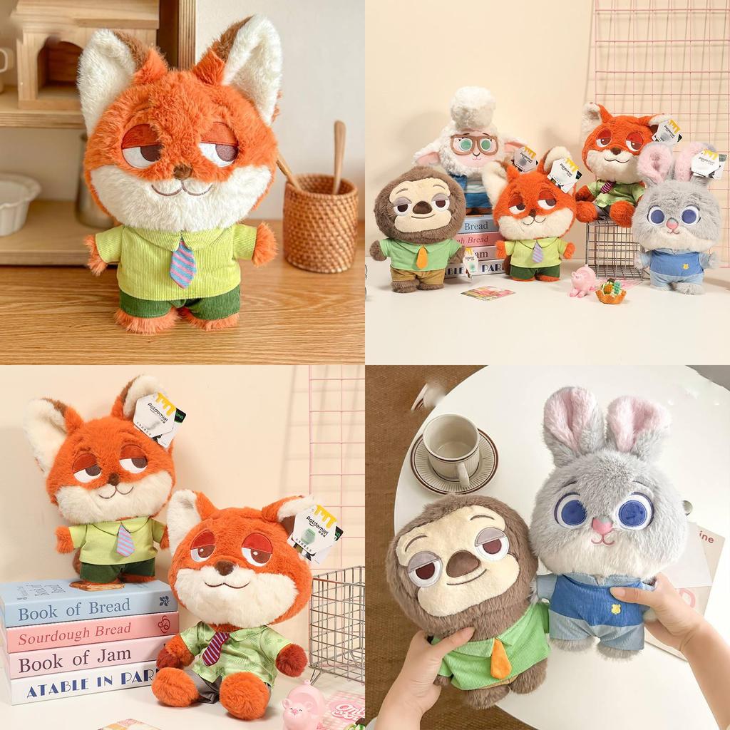 Adorable Disney Zootopia Judy Nick Wilde Police Plush Toy Soft And Cuddly Doll