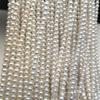 Freshwater Millet Pearl Semi-Finished Necklace 3-3.5mm White Near-Round Lustrous Beads for DIY Jewelry