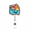 Cartoon Acrylic Badge Holder Retractable Badge Holder Retractable Badge Holder with Metal Clip for Nurse Doctor Student
