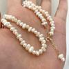 Freshwater Baroque Pearl Necklace Female Alien Growth Pattern Thread Small Granules Irregular Oval Pearl Clavicle Chain