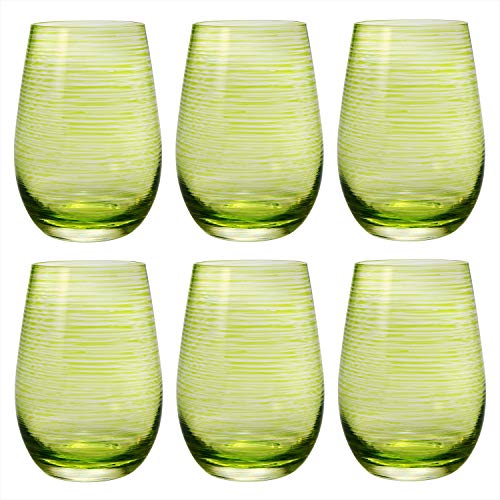 

stolzle green 465ml twister tumbler 6 pack
