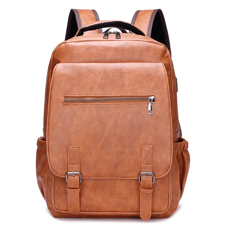 Warnerheim Men s PU Business Travel Backpack One Size