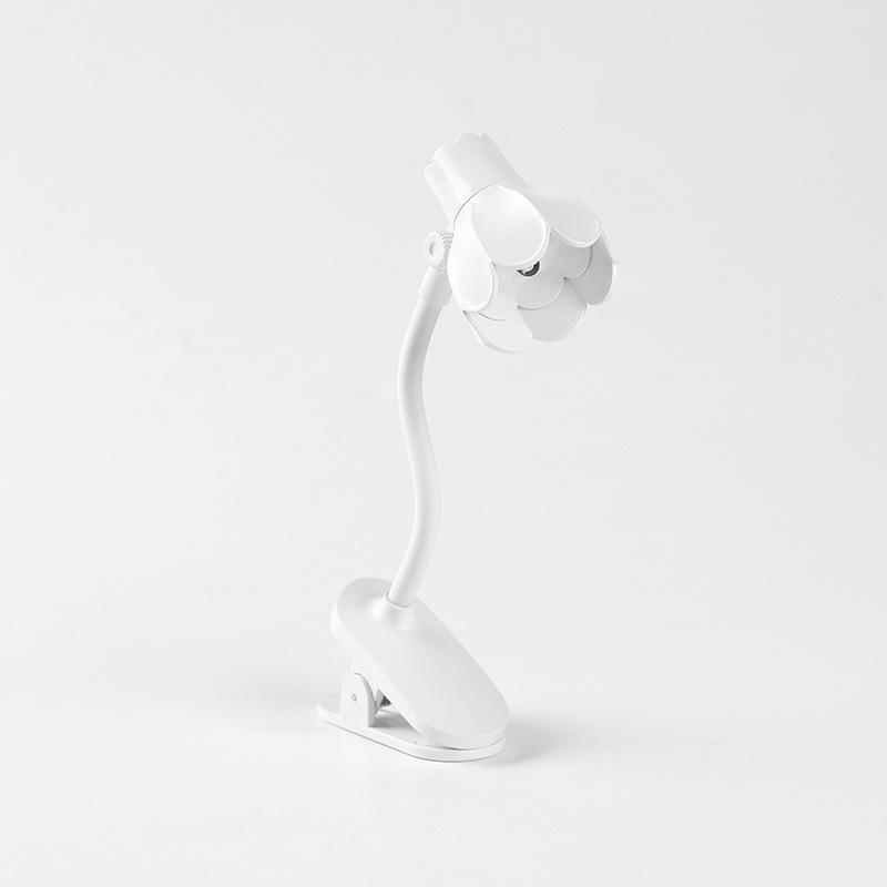 Mini Flower Shaped LED Book Light Eye Protection Adjustable Clip 360° Flip Study Lamp For Travel Bedroom Reading Book Light