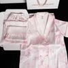 Ombre Schmetterling Fee Langarm Eisseide Pyjama Set für Damen