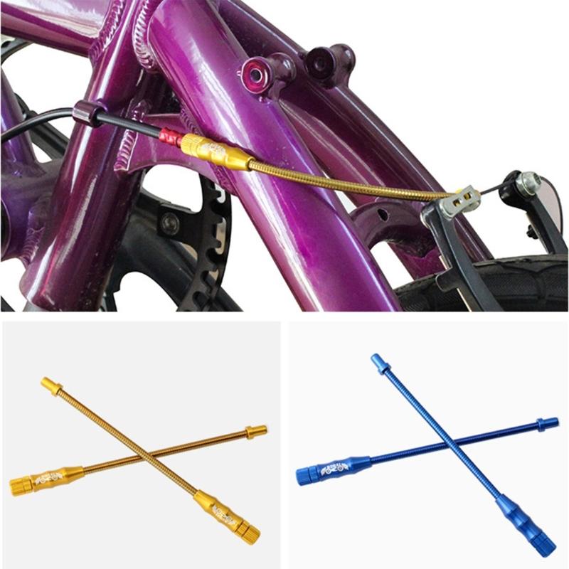 Aluminum Alloy Bike V Brake Noodles Stainless Steel Spring Shifts Brake Protector Cable Guide Bend Pipe Bicycles Part