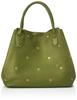 Cowhide dot embroidery tote bag OL [Perke] 08-00-07470 Women's