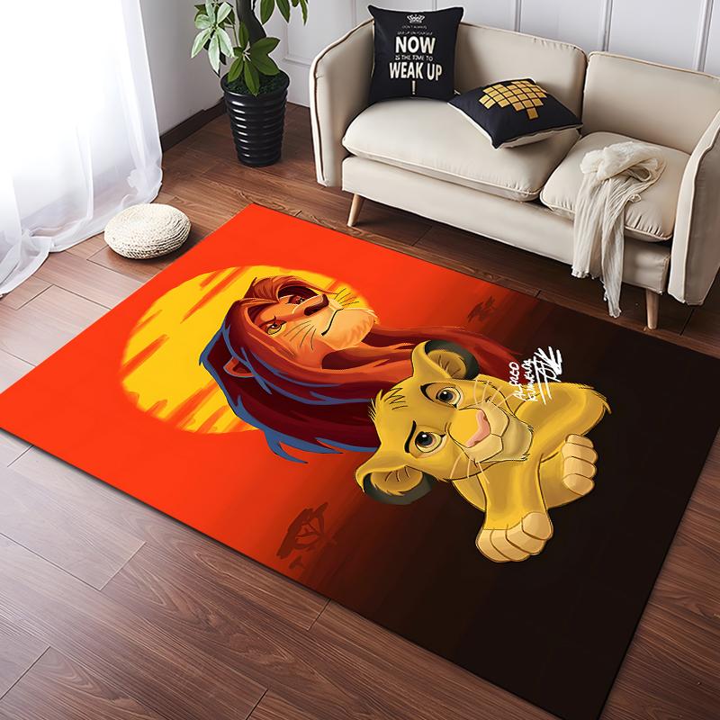 1PC The Lion King Pattern Carpets Bedroom Play Mats Rugged Bedroom Decor Carpet Living Room Mat Children's Room Area Carpet
