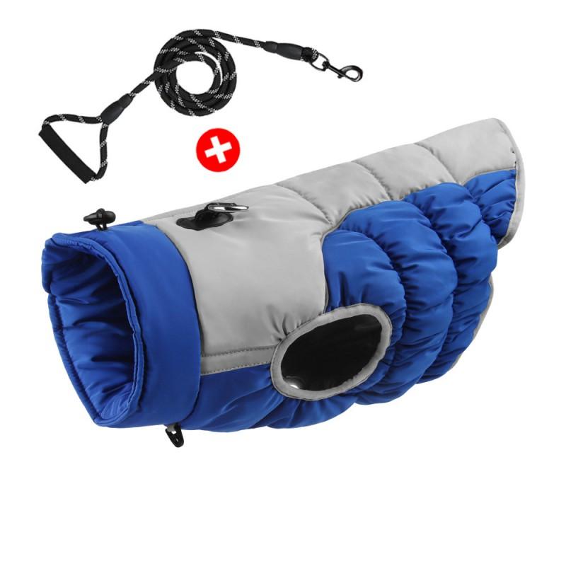 Thick Winter Dog Vest Large Breeds - Waterproof Warm Cotton Puffer Coat With Leash Attachment Golden Retriever Lab