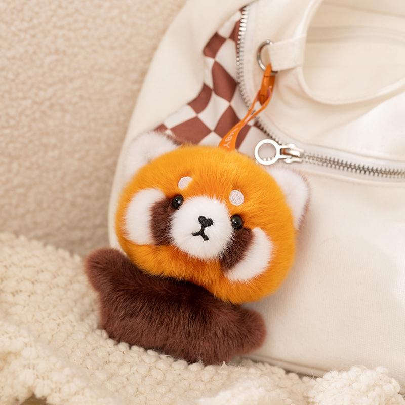 Cute Animal Plush Pendant Doll Rabbit Elephant Panda Bear Stuffed Cartoon Plush Dog Cat Animal Plush Toy Keychain Gift