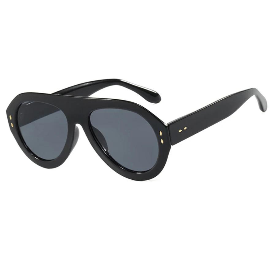 New Oversized Ins Popular Fashion Pilot Women Sunglasses Retro Red Rivet Sun Glasses Female Fashion Outdoor Glasses UV400