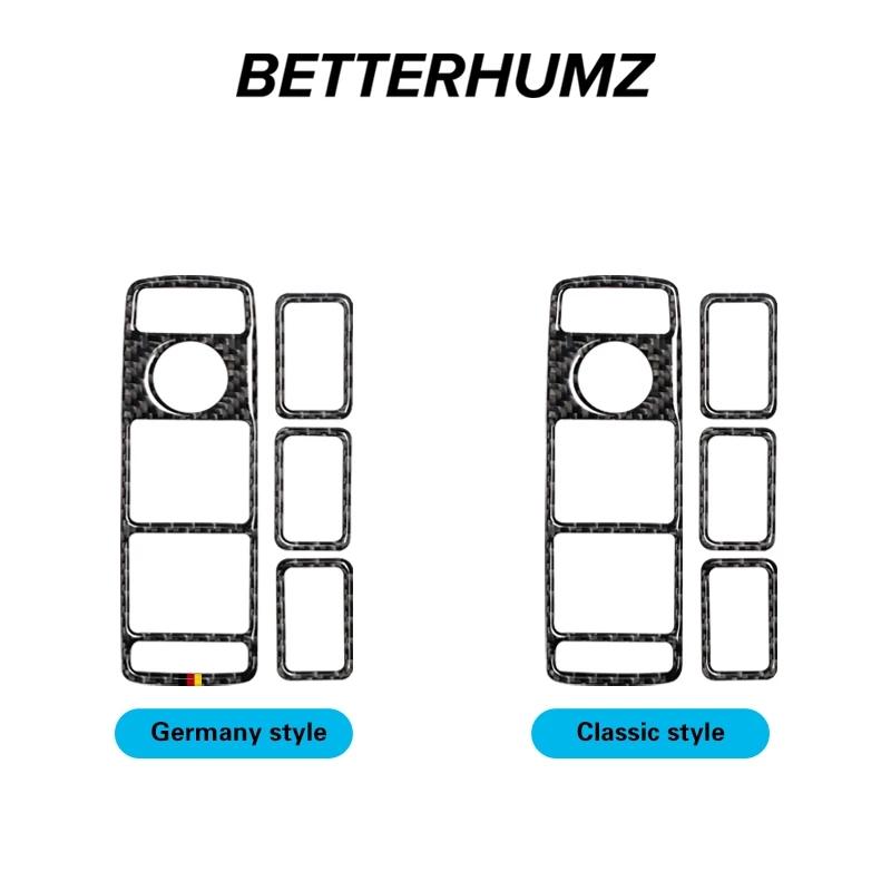 Carbon Fiber For Mercedes Benz W176 W204 W212 C Class Car Window Control Panel Sticker Interior Trim Car