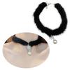 Snowflake Pearls Necklace Feather Accented Comfort Fit Fashion Clavicle Chain Collar Accessory for Women