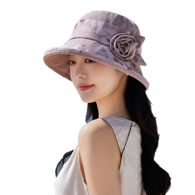 Summer Hat Women's Sunshade Sunscreen Hat Sun Hat High Sense Summer Outdoor Flower Bucket Hat