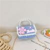 Kids Chain Shoulder Crossbody Bag With Flower And Artificial Pearl Design Handle