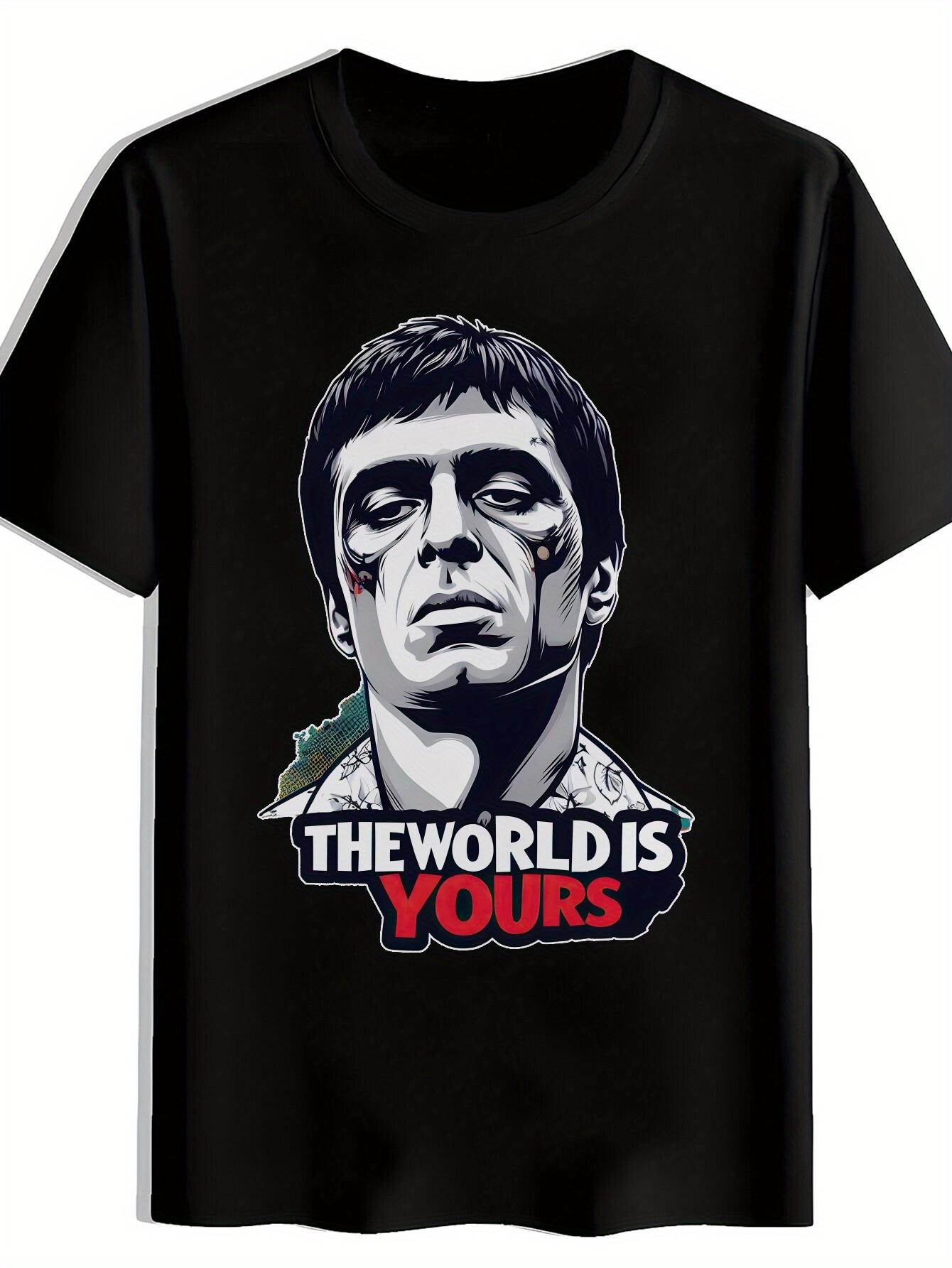Scarface Movie Graphic T-shirt - Tony Montana Portrait Tee S