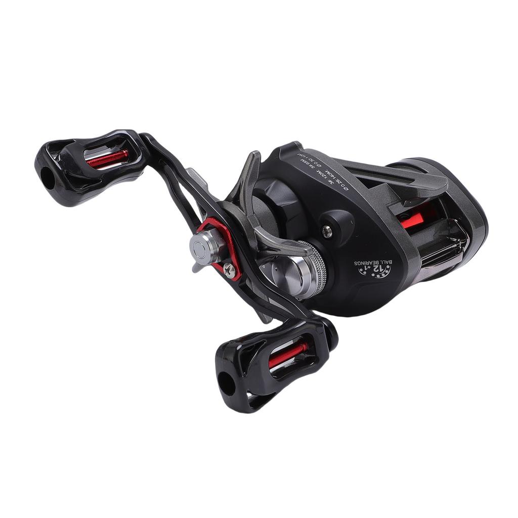Baitcasting Reel with Magnetic Dual Braking System 6.3:1 Gear Ratio 8kg Drag Dual Line Cup Right Hand Fishing Reel for