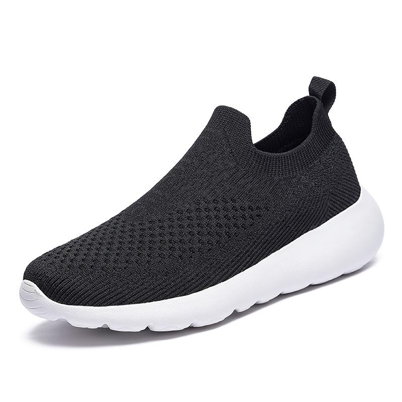 2025 Set of Feet Casual Sports Shoes Men's Light and Comfortable Soft Sole One Pedal Women's Thick-soled Trendy Fly-woven Socks Shoes