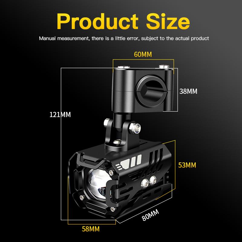1 Set White/Amber Driving Spotlights For Honda CR CRF 125 250 450 230 F R X RX LED Motorcycle Front Lamp Universal Driving Lamp