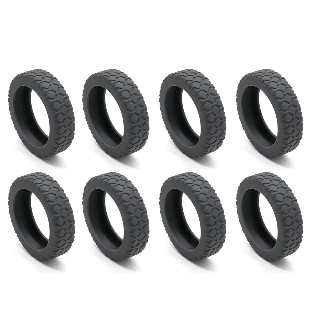 8pcs Travel Suitcases Wheel Protection Cover Anti Slip Wear Resistant Silicone Silents Protector for Carry on Luggage Caster
