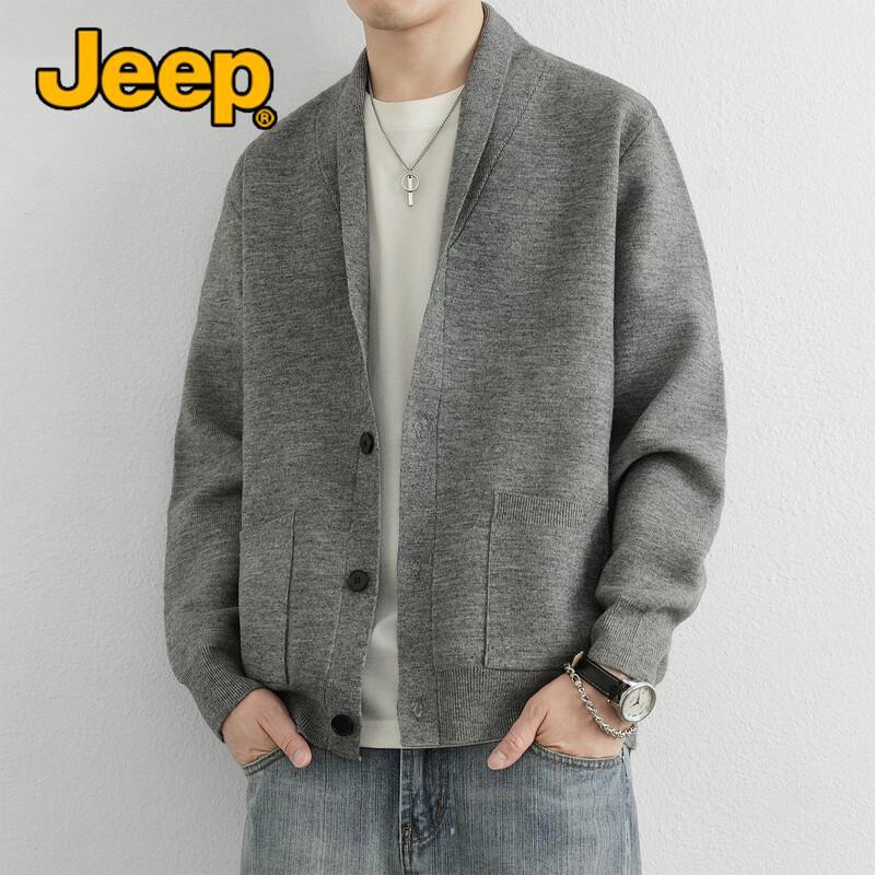 JEEP Men's Japanese-Style Knit Cardigan Sweater