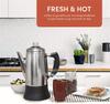 Stainless Steel Electric Coffee Percolator 110v 220v Coffee Maker Pot Cafe  Maker Coffee Tools Gift for Coffee Lovers 12Cups