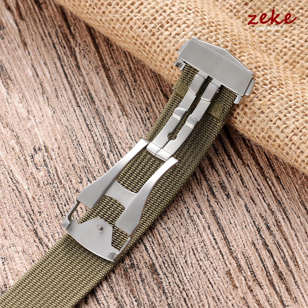Premium Ribbed Watch Band Deployant Clasp Nylon 22MM 20MM Watch Strap for Omega Folding Buckle Watchband Sport Wristband For Men