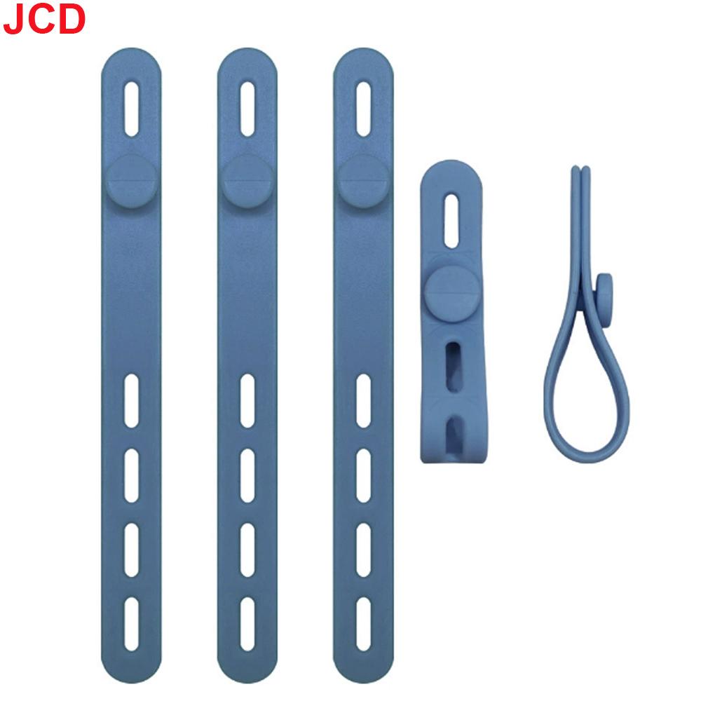 JCD 10pcs Silicone Cable Ties Assorted Color Reusable Heavy Duty Cable Organizer Management for Fastening Cords and Wires