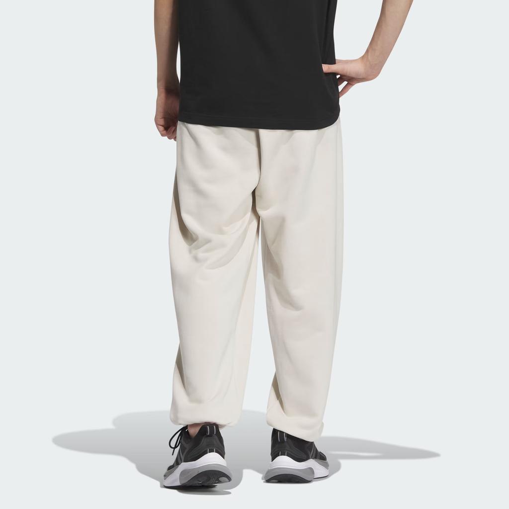 adidas Logo Pants Solid Color Logo Thickened Cuffed Loose Knit Sports Pants Unisex Pants Phosphor-Brown IV7588