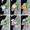 Elegant Wedding Groom Boutonniere Bridal Rose Corsage for Wedding Business Meeting Receptions Wedding Bride Accessories