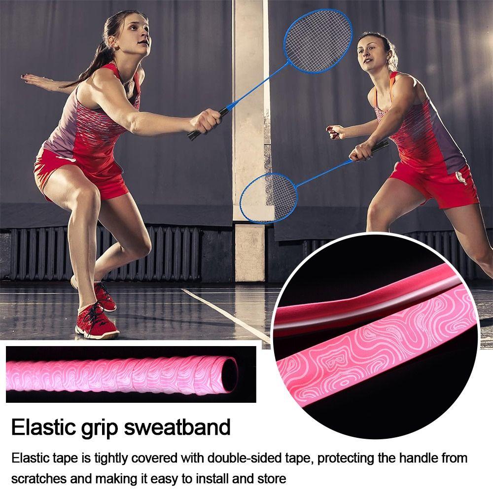 Gradient Colorat Rachetă Grip Bandă îngroșată Badminton Grip Tape Undiță