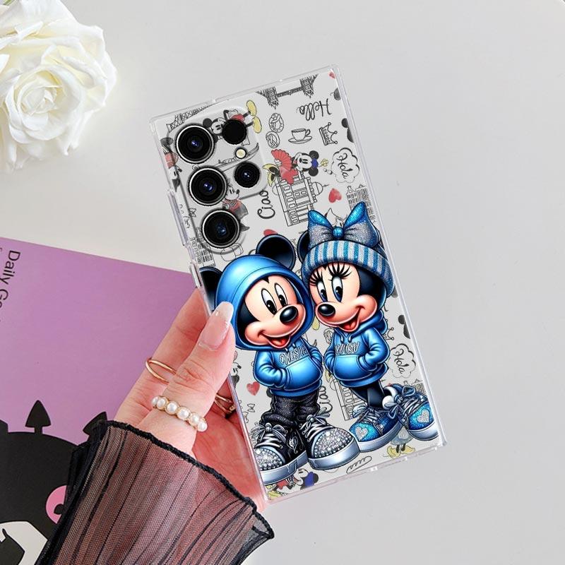 Mickey Minnie Brand Transparent Case For Samsung Galaxy S26 S25 Ultra S24 S22 S26 Plus S20 S23 S21 S25 FE 5G Clear Silicon Cover