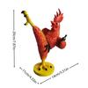 Resin Ornament Drunken Kung Fu Chicken Statue Rustic Kung Fu Rooster Statue for Home Office Decor Funny Chicken