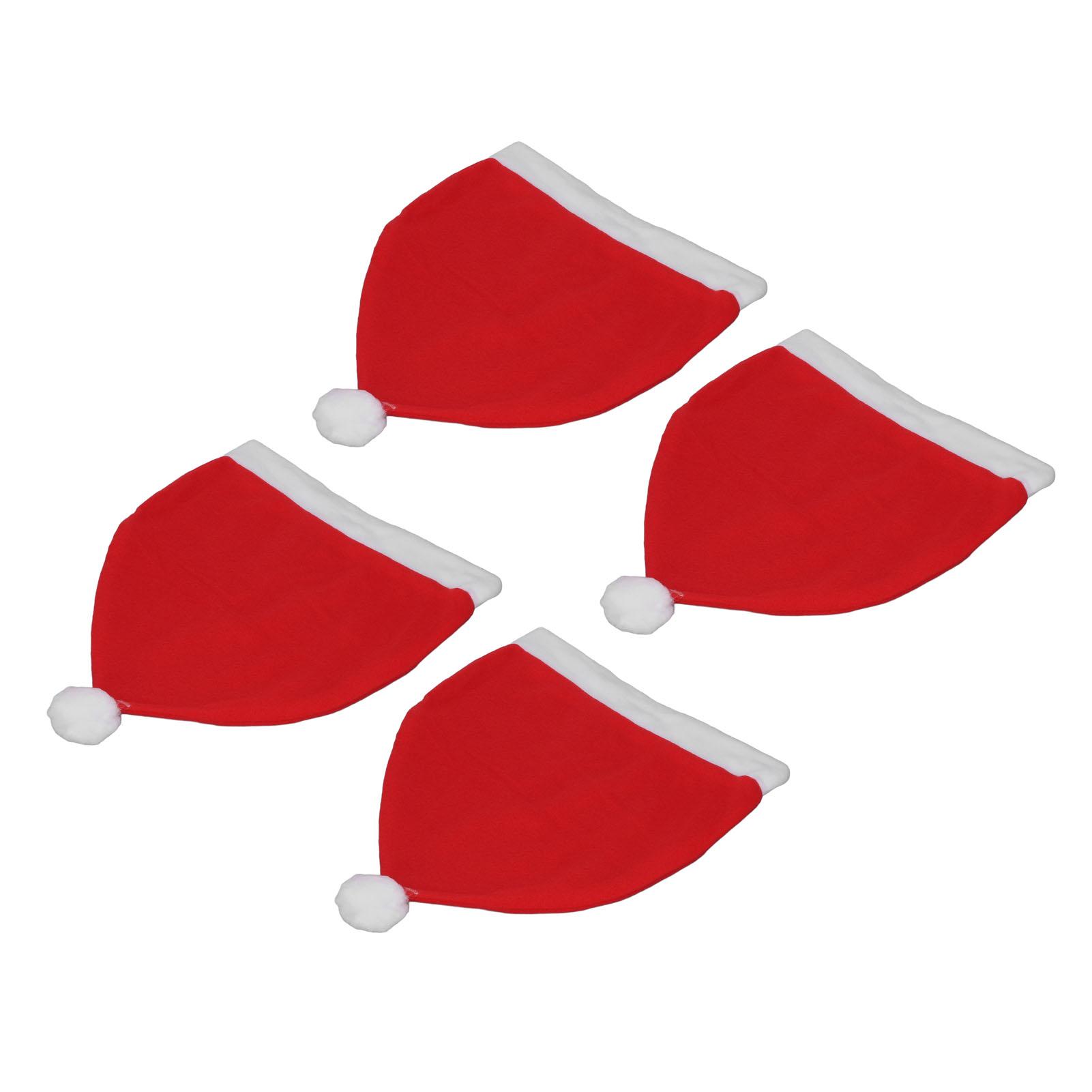 

4 шт. шапка Санты рождественская праздничная шапка рождественский чехол на подголовник автокресла украшения праздничные принадлежности