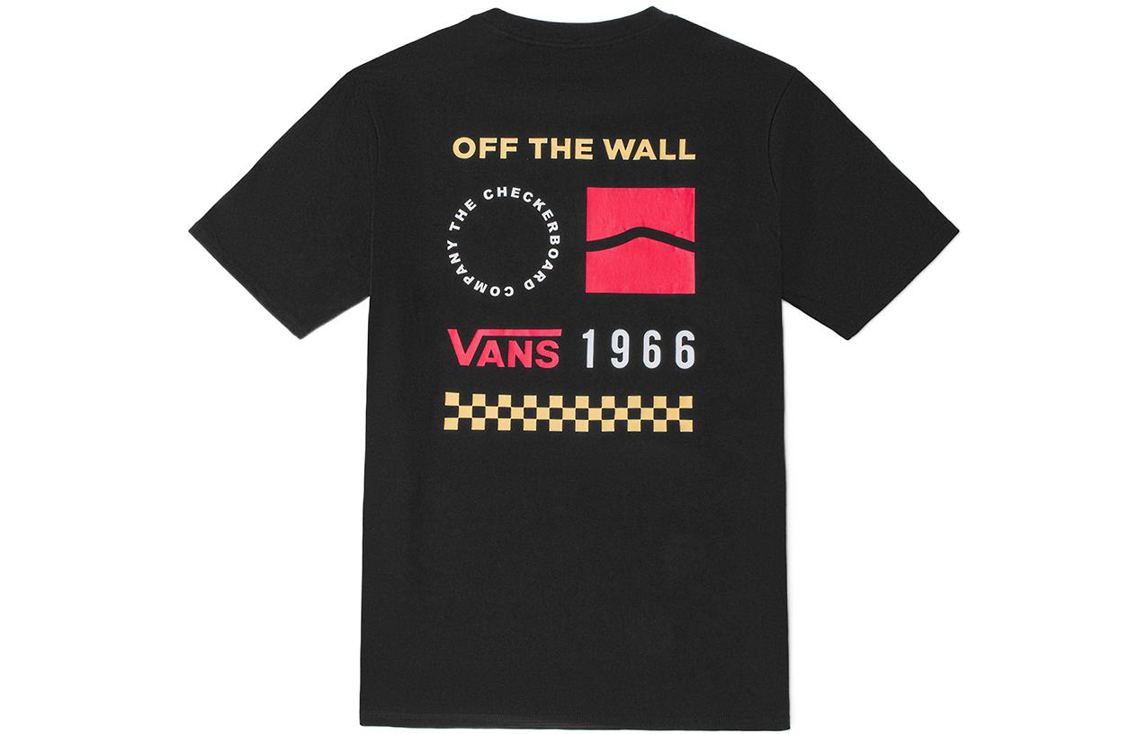 Vans T Shirts Women s Black Crew Neck Moderate Straight Fit VN0A7Q18BLK S